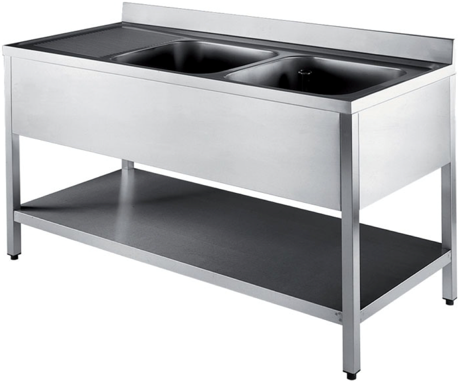 CUSTOM DOUBLE BOWL SINK TABLE